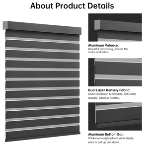 Nhà Máy Giá điện từ xa thông minh Wifi tuya ZigBee điều khiển Zebra Rèm cho cửa sổ - Product Image 4