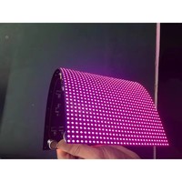 Mur vidéo LED souple d'intérieur, écran d'affichage vidéo publicitaire HD, module souple P1.538