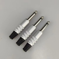 Prise mâle TS 1/4 pouce 6,35 mm plaquée or, connecteur audio métallique pour amplificateur de guitare, mixeur, réparation de câbles DIY