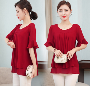 Fashion Design New <strong>Blouse</strong> Plus Size <strong>Summer</strong> <strong>Ladies</strong> Chiffon Shirts - Product Image 5