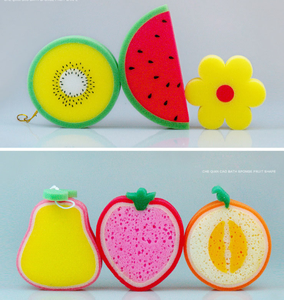 Soft Fruit Shaped Back Bath Scrubber doccia spugna sfere per la pulizia del corpo spazzole da bagno per bambini bambini - Product Image 5