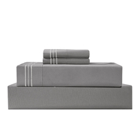 Ensemble de draps brodés en tissu brossé 100% polyester, multicolores pour la chambre à coucher, vente en gros, personnalisable
