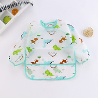 Bavoirs d'alimentation de bébé de dessin animé d'impression de polyester imperméable de vente chaude avec