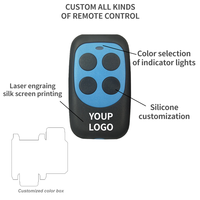 Télécommande universelle sans fil 4 boutons, copieur RF 433Mhz avec apprentissage et code évolutif, plusieurs couleurs au choix, télécommande de clonage