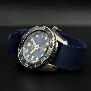 Venta caliente Single Pass Red Yellow Orange Color FKM Correa de <span class=keywords><strong>reloj</strong></span> de goma One Piece 20mm 21mm 22mm Correas de <span class=keywords><strong>reloj</strong></span> - Product Image 6