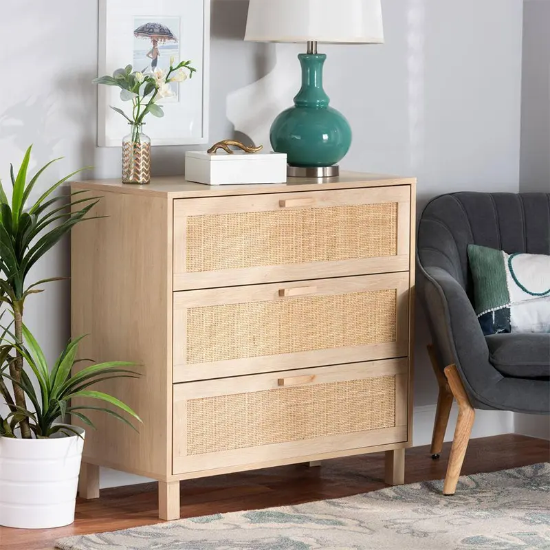 Offre Spéciale Armoire de luxe en rotin Commode en bois pour la maison pour la chambre Cuisine Style moderne MDF Meubles de salon en bois