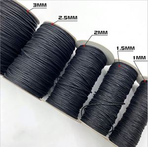 High Quality Cotton Wax String Decoration Braided Rope Waxed Polyester Cord 0.5mm 1mm 2mm - Product Image 3
