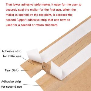 Enveloppes d'expédition biodégradables imprimées sur mesure emballage sac d'expédition en papier <span class=keywords><strong>kraft</strong></span> recyclable écologique - Product Image 4