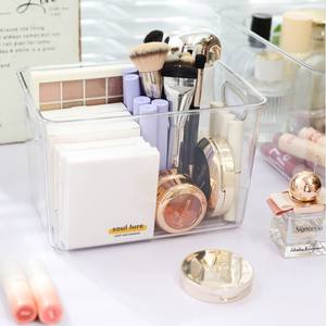 กล่องเก็บของพลาสติกใสทรงสี่เหลี่ยมผืนผ้า 2.8L 4.6L 7L ไม่มีฝาปิด สำหรับจัดระเบียบของใช้บนโต๊ะทำงาน ใช้ในบ้านและสำนักงาน - Product Image 1