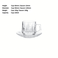 Set Cangkir Teh Kopi Kaca Mewah Berkualitas Tinggi, Grosir Laris, Dapat Disesuaikan