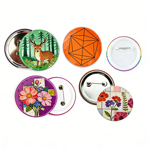 Custom Pin <b>Badge</b> Plastic Back Logo Printed Promotional Gift for Events Trade Shows Corporate Giveaways Wholesale - Product Image 1