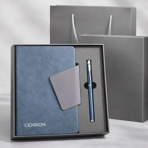 Ensemble de carnet en cuir PU A5 personnalisé pour entreprise et stylo en métal imprimé UV avec boîte cadeau pour cadeaux d'affaires et de conférence - Product Image 6