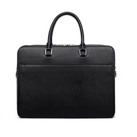 Porte-documents pour homme en cuir de vache véritable de haute qualité, grande capacité, sac d'affaires pour ordinateur portable de 15 pouces, sac en cuir multifonctionnel pour les trajets quotidiens