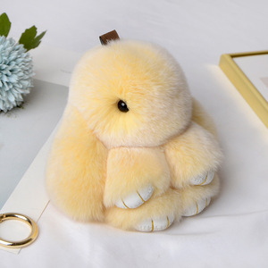 Tùy Chỉnh Thú Nhồi Bông Keychain Lông Pompon 15Cm Bunny Fluffy Bất Thỏ Lông Keychain Đính Phụ Nữ Đồ Chơi Pompom Thỏ Trên Túi Móc Chìa Khóa - Product Image 3