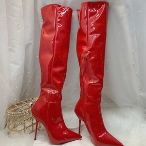 Custom-made Western Over-the-Knee High <b>Heeled</b> Stiletto Boots Waterproof Fashion Design for Women Autumn/Winter - Product Image 2