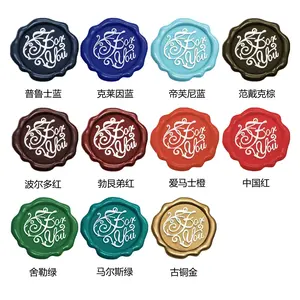 Двухцветная восковая печать этикетка для свадебных приглашений самоклеящаяся Упаковочная Клейкая восковая наклейка для упаковок - Product Image 5