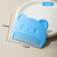 Peine de bebé en forma de oso Unisex, peine de plástico para recién nacido, peine de extracción para lavar y quitar el cabello, tapa de cuna