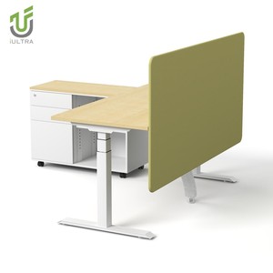 Escritorio de pie de motor dual eléctrico IULTRA, altura programable de grano de madera de 140cm y diseño ergonómico para estilo moderno <span class=keywords><strong>WFH</strong></span> - Product Image 3