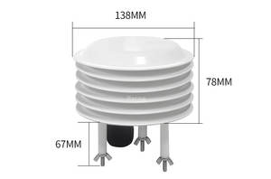 Stazione meteorologica con sensore di temperatura e umidità, impermeabile, con scatola a persiana. - Product Image 6
