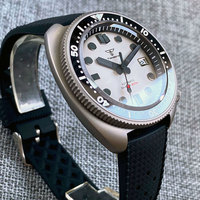Tandorio titane matériel tortue montre automatique hommes 200M étanche vadrouille cadran 120 clics lunette bande tropicale plongeur Reloj Hombre