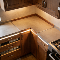 Armoires de cuisine RTA Shaker avec tiroirs à fermeture amortie et emplacements pour four encastré
