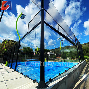 Cancha de Pádel panorámica con césped artificial recubierto de Pu de alta calidad para jugadores de pádel - Product Image 1