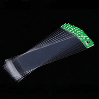 Lot de 100 sacs en plastique transparents avec logo personnalisé imprimé, en BOPP/OPP, avec carte d'en-tête, fermeture autocollante, pour bijoux, vente en gros
