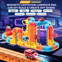 Set de Tren Magnético Luminoso de 115 Piezas, Marca KSF, Batería de Litio, Material Plástico, Colección de Trenes al por Mayor para Tiendas STEM