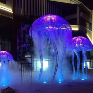 Sculpture de méduse en acier inoxydable de statue en métal animal poli personnalisé pour décoration de jardin - Product Image 6