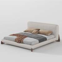 Meubles de maison modernes et ensemble de chambre à coucher lit de luxe king size ensembles de chambre à coucher d'hôtel cadre de lit boucle tapissé italien
