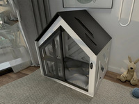 Grande caisse pour chien Meubles de luxe pour chenil pour chien Maison intérieure en bois pour chien