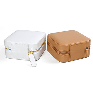 Wholesale Custom High Quality Bracelet Necklace Organizer Earring Box Large Leather Jewelry Box