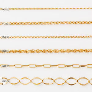 18K 14K 10K Pure Solid Gold Fashion <b>Jewelry</b> <b>Chains</b> 18K Pure Solid Gold Womens Necklace - Product Image 2