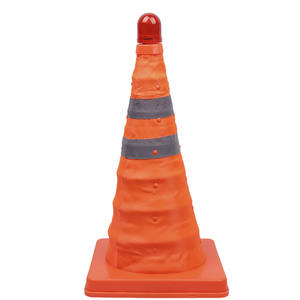 Bloque <span class=keywords><strong>de</strong></span> carretera <span class=keywords><strong>de</strong></span> goma reflectante, expansión <span class=keywords><strong>de</strong></span> seguridad, <span class=keywords><strong>cono</strong></span> <span class=keywords><strong>de</strong></span> advertencia, <span class=keywords><strong>cono</strong></span> <span class=keywords><strong>de</strong></span> carretera plegable impermeable con LED - Product Image 1