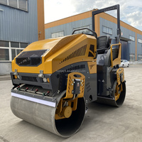 Rouleau vibratoire mini de 550 kg à 10 tonnes, rouleau compresseur à double tambour, mini-rouleau compresseur de route, compacteur routier avec certification CE