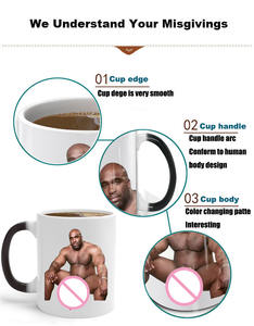 Taza de agua de cerámica con sublimación negra mágica sensible al calor de 11oz personalizada, taza de café con revestimiento de <span class=keywords><strong>hombre</strong></span> fuerte y musculoso que cambia de Color <span class=keywords><strong>para</strong></span> hombres - Product Image 3