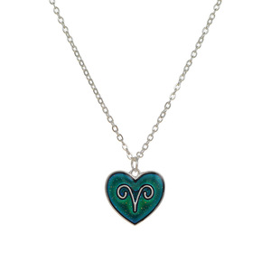 Collier pendentif <span class=keywords><strong>personnalisé</strong></span> tendance à changement de couleur selon la température, signe astrologique des douze constellations, collier de clavicule pour étudiant, fabriqué à Yiwu - Product Image 1