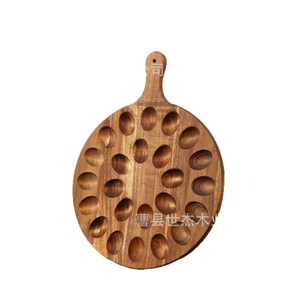 Mu Yujia Wooden Egg <b>Tray</b> With Handle Divided Compartments For Egg <b>Storage</b> - Product Image 1