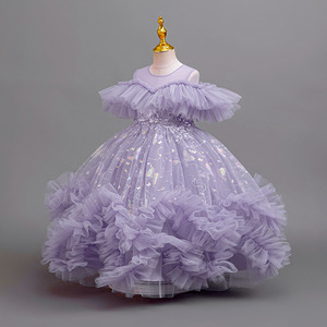 Nuevo vestido de princesa de fiesta de lujo elegante de <span class=keywords><strong>Primera</strong></span> Comunión <span class=keywords><strong>para</strong></span> niña, vestido de baile, <span class=keywords><strong>ropa</strong></span> estampada <span class=keywords><strong>para</strong></span> edades de 4 a 12 años - Product Image 5