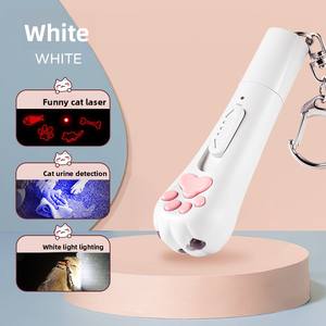 USB-oplaadbare multifunctionele eenvoudige klassieke kattenknuffelstok paars wit laserprojectie <span class=keywords><strong>plastic</strong></span> sleutelhanger buiten - Product Image 6
