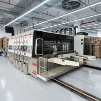 Machine à rainurer à alimentation par le bord 1628 à 6 couleurs, empilage automatique pour la fabrication de boîtes en carton ondulé, faible taux de défaillance, ISO, facile à utiliser