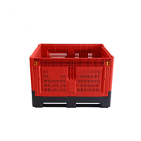 Boîte en plastique pliable à 4 voies à simple face pour palette européenne robuste pour le stockage des fruits et légumes
