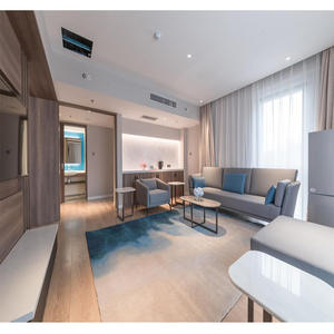 Juego de muebles de dormitorio de hotel de madera sólida y duradera moderna personalizada con garantía de 3-5 años para apartamentos - Product Image 6