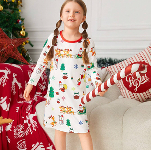 Camicia <span class=keywords><strong>da</strong></span> Notte Natalizia con Stampe Cartoon per Ragazze, Coordinati Famiglia, Graziosi Completi <span class=keywords><strong>da</strong></span> Notte per Donne - Product Image 4