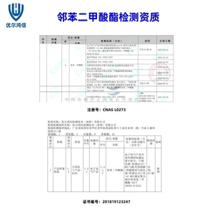 Rapport d'essai CNA par une tierce partie, service d'essai des phtalates pour les plastifiants E11 Urhx G319 - Product Image 1