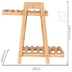 <span class=keywords><strong>Support</strong></span> de plante succulente d'intérieur en bambou, porte-pot de fleurs avec plateau de type tiroir - Product Image 4