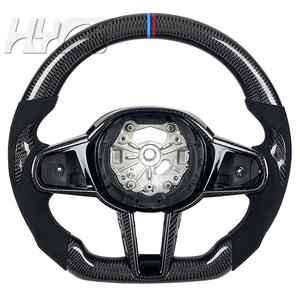Volant de course personnalisé en cuir véritable et fibre de carbone pour l'amélioration de l'intérieur de la voiture, pour BMW G20 G30 G80 G82 I3 I4 M2 M3 M4 - Product Image 1
