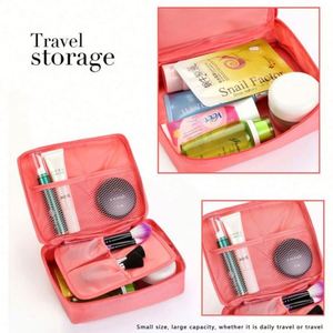 Sac de toilette de voyage portable grande capacité, étanche, avec fermeture éclair, pour ranger les cosmétiques - Product Image 2