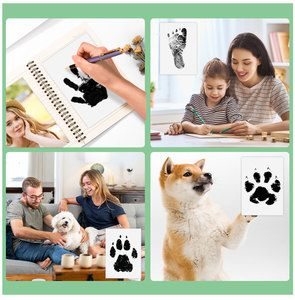 souvenirs <b>gifts</b> newborn Baby Handprints pet keepsake stamp Clean Touch Pet Paw Print Kit InkPad For Dogs - Product Image 6