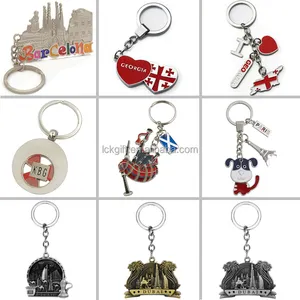 Custom Personalized Gifts Tourist Souvenir Engraved 3d Metal Paris Keychain